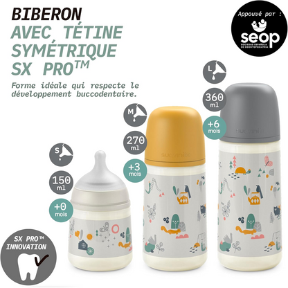 SUAVINEX biberon con tettarella simmetrica SX PRO 360ml 6m+