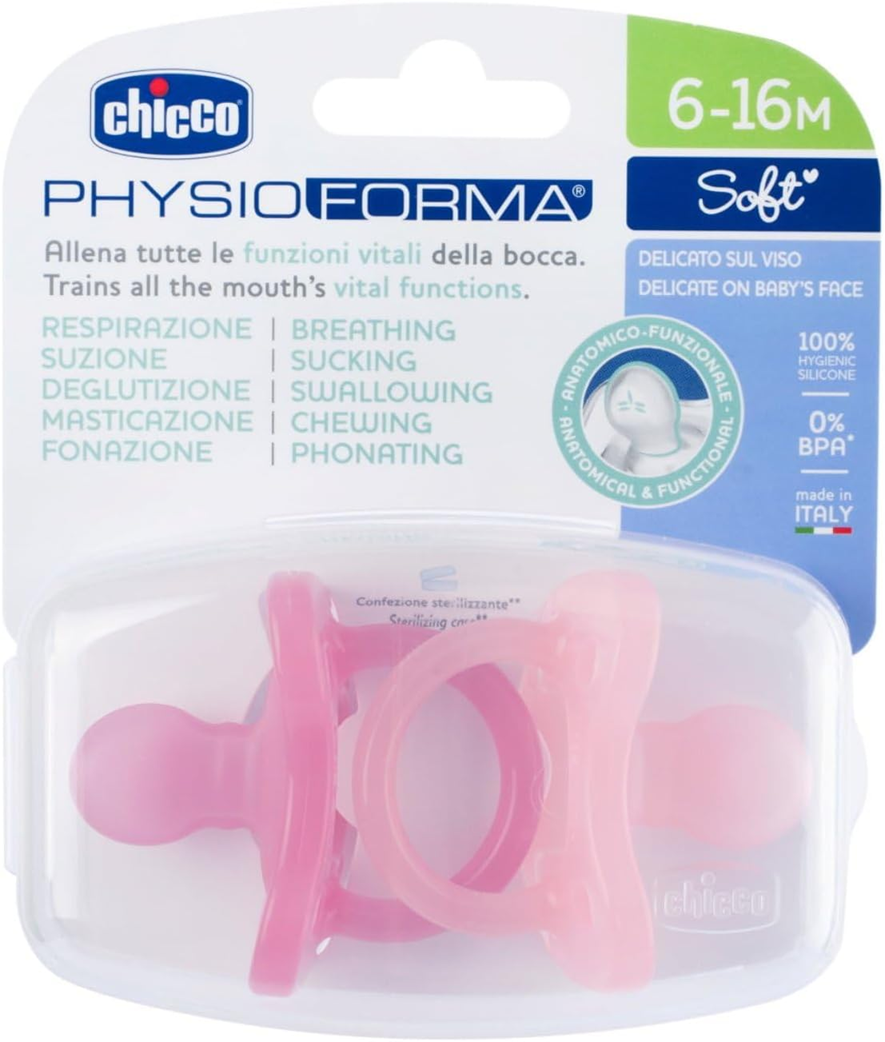 CHICCO soothing silicone pacifiers x2