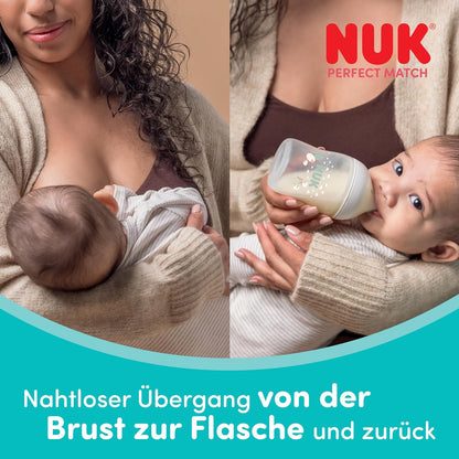 NUK Perfect Match hasfájás elleni cumisüvegek 260 ml 3 hónapos kortól, 4 db