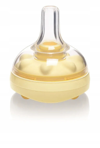 MEDELA butelka 250 ml + smoczek CALMA, żółty smoczek antykolkowy dla niemowląt, BPA free