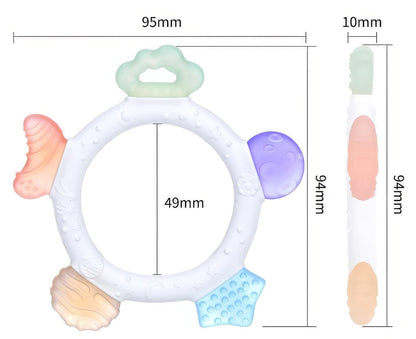 AKOLIK ultra morbido massaggiagengive in silicone 9,5 cm 3 m+
