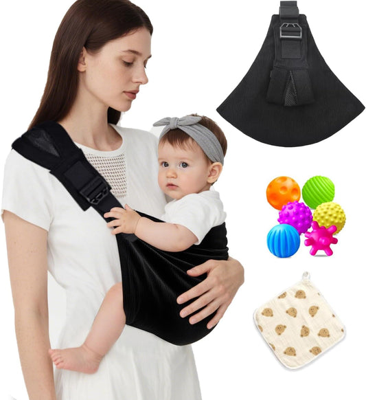 Portabebés ajustable para niños de 3 a 36 meses, negro