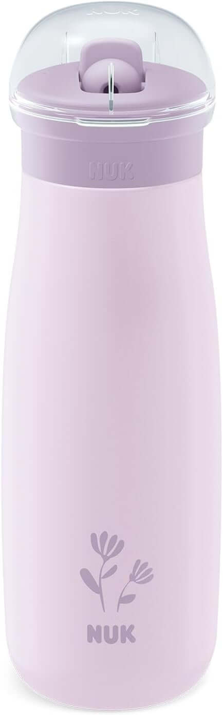 NUK Mini-Me Flip bouteille en acier avec paille et embout, 500 ml, à partir de 12 mois