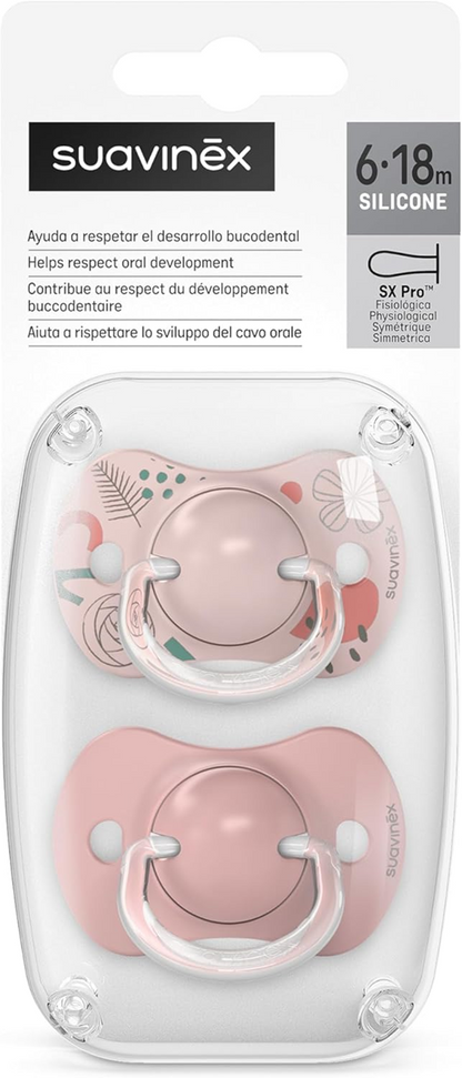 SUAVINEX SX PRO anatomický dudlík 6-18 měsíců silikon x2