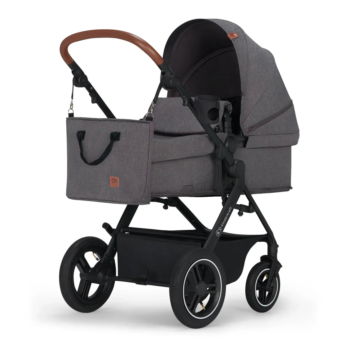 KINDERKRAFT B-TOUR 3w1 wózek wielofunkcyjny do 22kg + fotelik MINK PRO – DARK GREY – zdjęcie 2