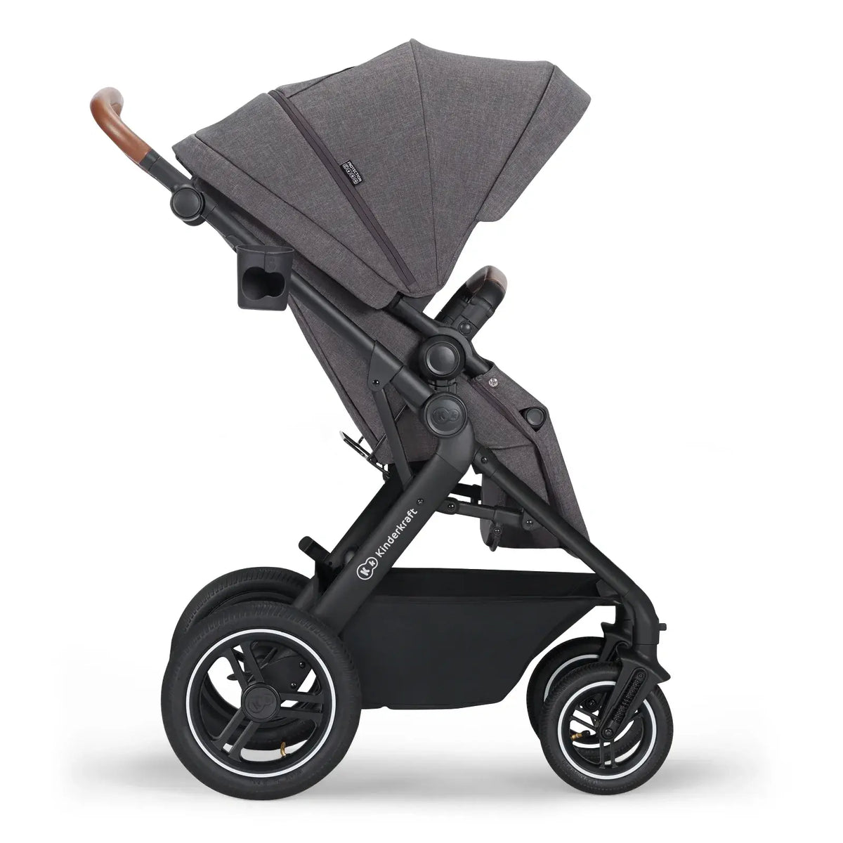 KINDERKRAFT B-TOUR 3w1 wózek wielofunkcyjny do 22kg + fotelik MINK PRO – LIGHT GREY – zdjęcie 9