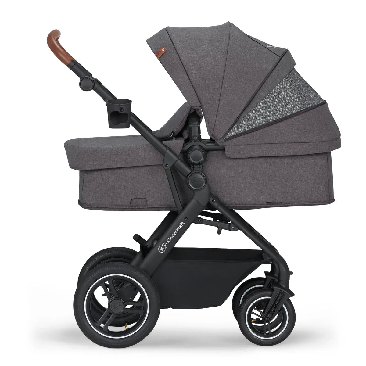 KINDERKRAFT B-TOUR 3w1 wózek wielofunkcyjny do 22kg + fotelik MINK PRO – LIGHT GREY – zdjęcie 5