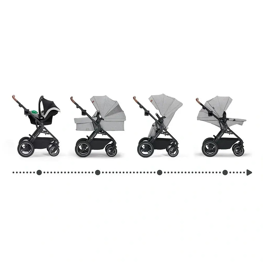 KINDERKRAFT B-TOUR 3w1 wózek wielofunkcyjny do 22kg + fotelik MINK PRO – LIGHT GREY – zdjęcie 13