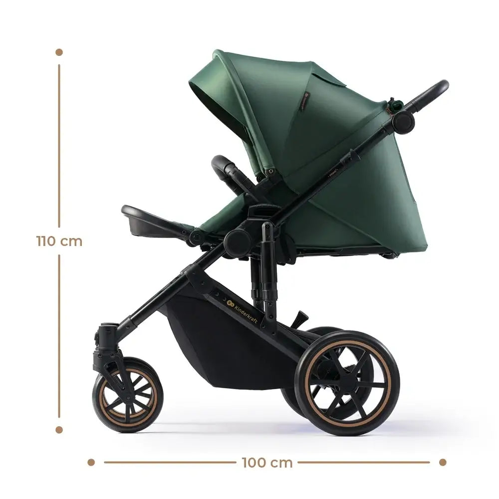 KINDERKRAFT PRIME2 PRO 3w1 wózek wielofunkcyjny do 22kg + fotelik MINK PRO – SHADOW GREY – zdjęcie 4