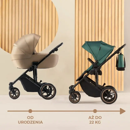 KINDERKRAFT PRIME2 PRO 3w1 wózek wielofunkcyjny do 22kg + fotelik MINK PRO – SANDROSE BEIGE – zdjęcie 8
