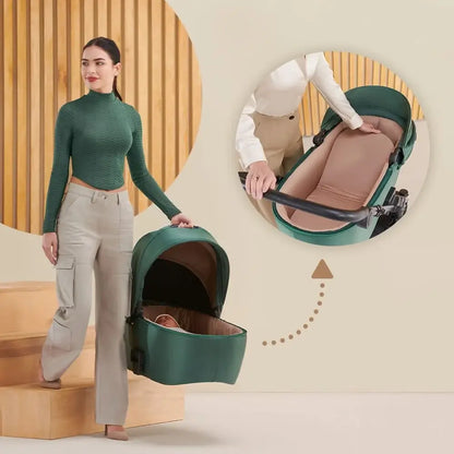 KINDERKRAFT PRIME2 PRO 3w1 wózek wielofunkcyjny do 22kg + fotelik MINK PRO – SHADOW GREY – zdjęcie 10
