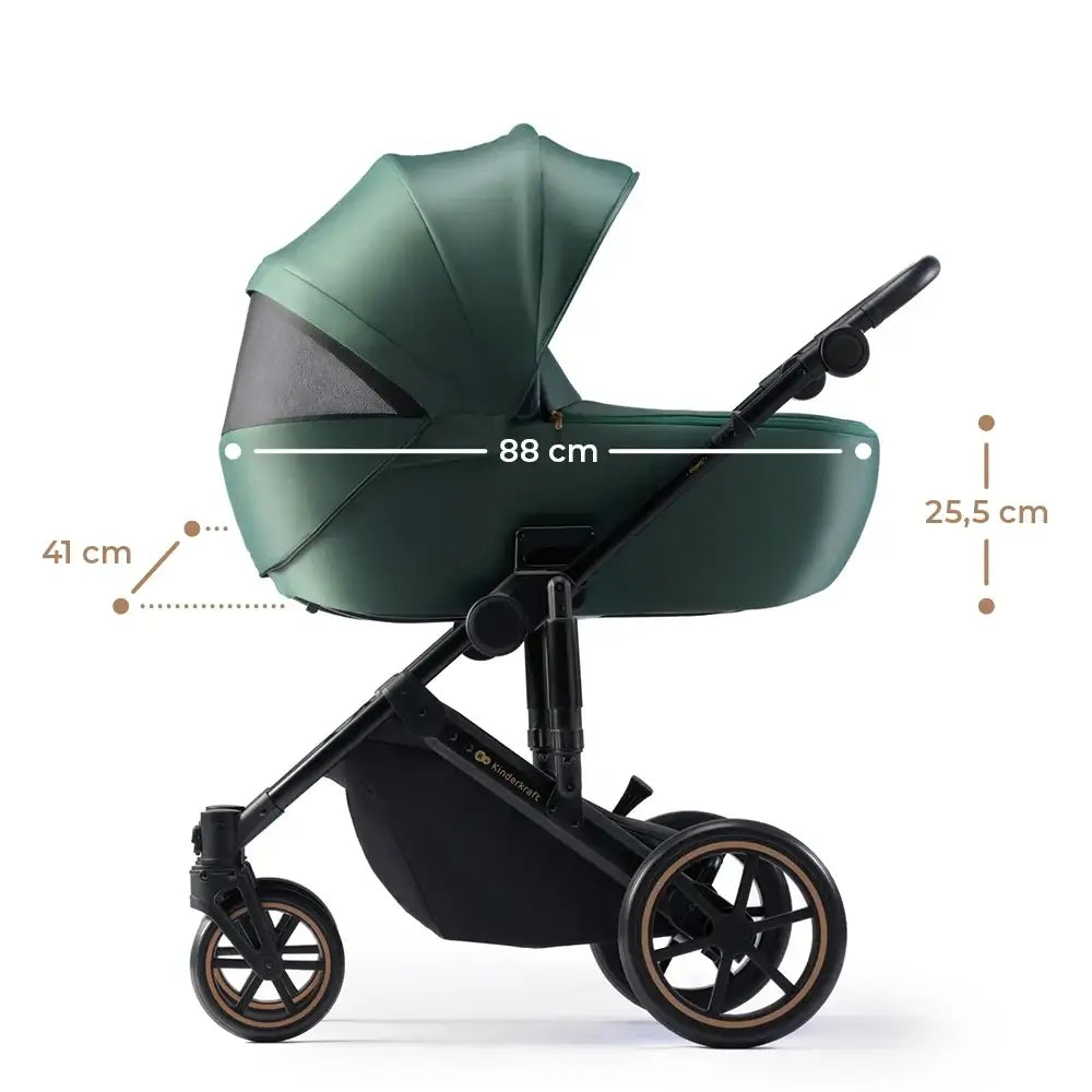 KINDERKRAFT PRIME2 PRO 3w1 wózek wielofunkcyjny do 22kg + fotelik MINK PRO – SANDROSE BEIGE – zdjęcie 6
