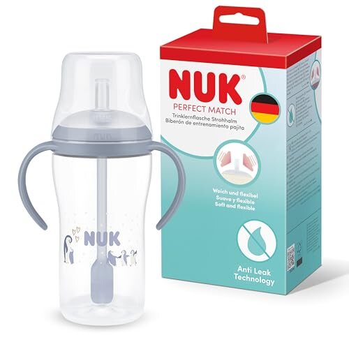 NUK Perfect Match kubek treningowy 260 ml od 8 mies. niebieski – niebieski stan nowy Spokojne karmienie i nauka…